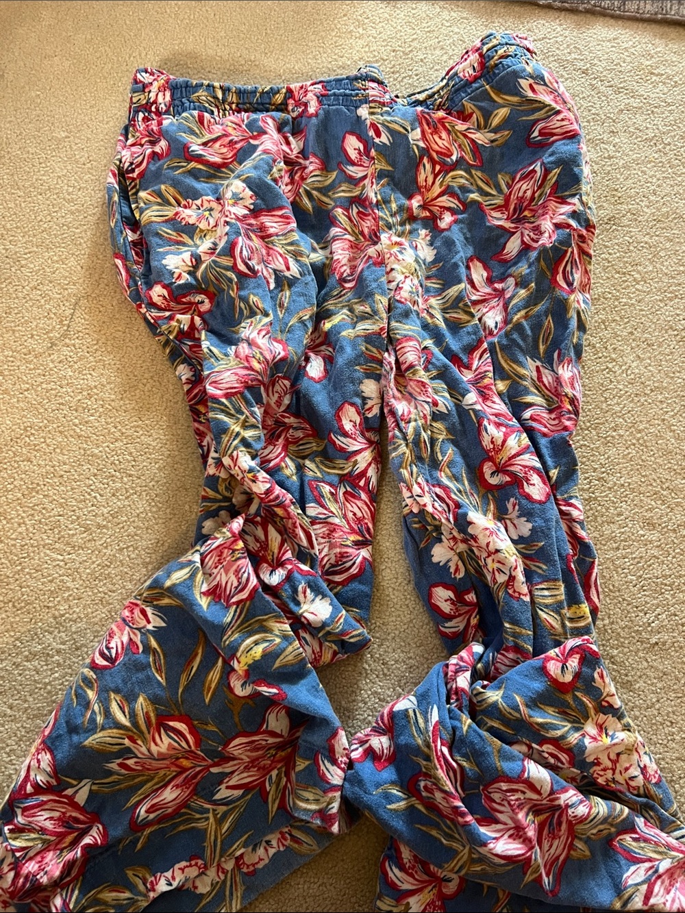 a new day Blue Floral Wide-Leg Pants